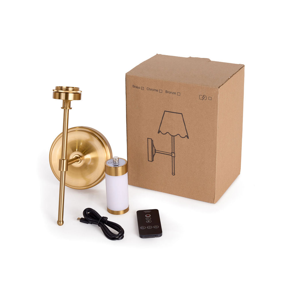 Garawan Rechargeable Wall Fitting In Brass