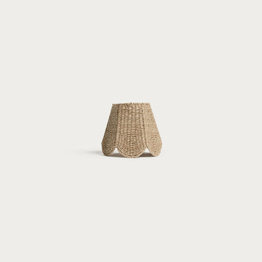 16cm scalloped empire lampshade in seagrass