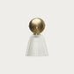 Dagara Wall Light IP44 in Brass and Fluted Glass
