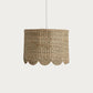35cm scalloped drum pendant in seagrass