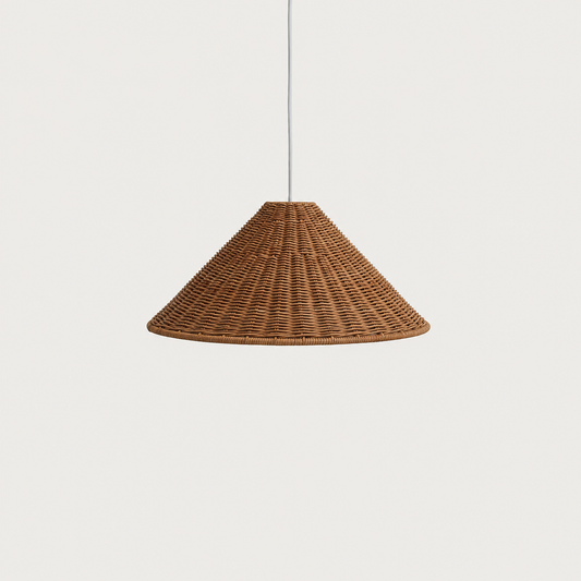 35cm cone pendant in rattan
