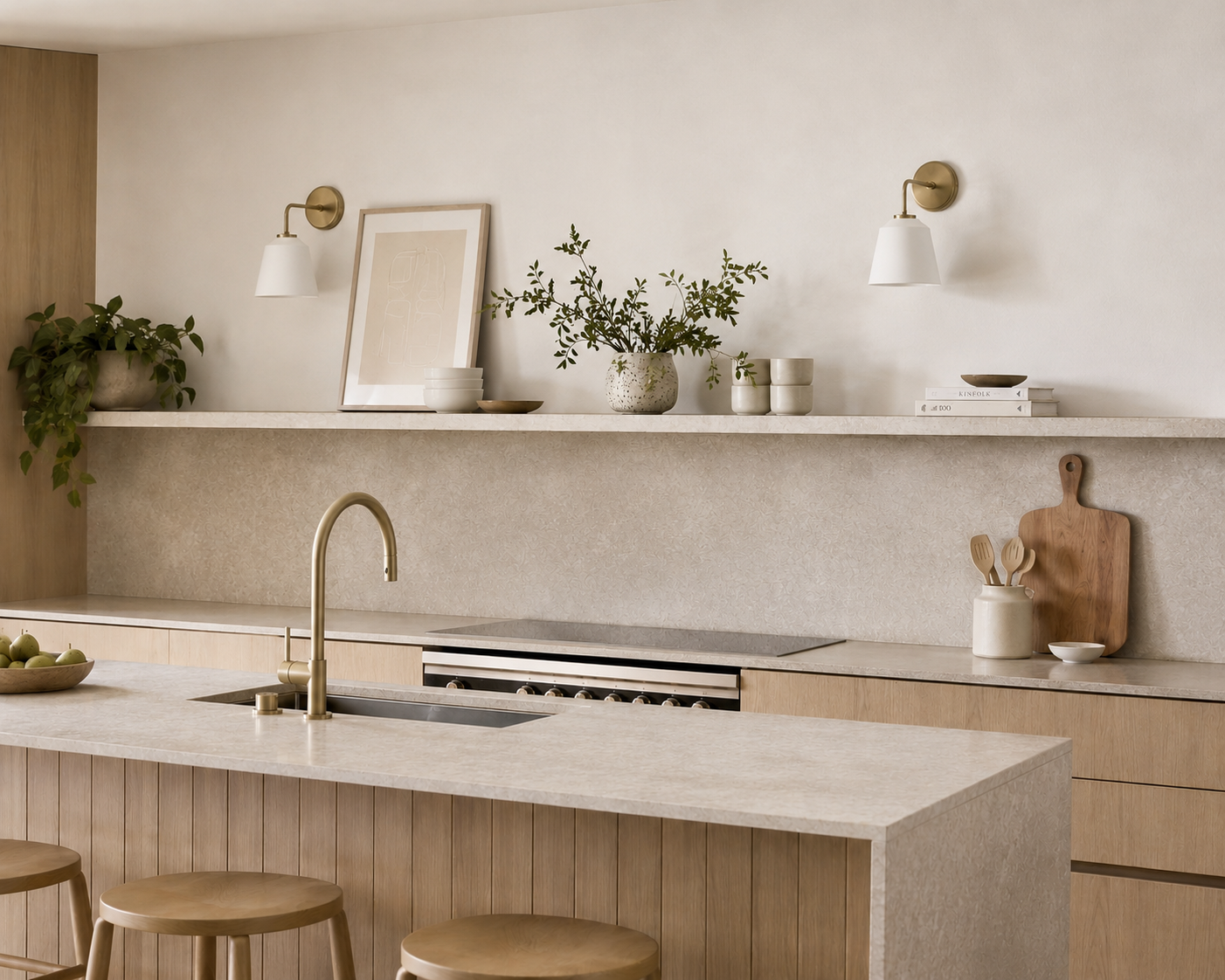Gugara Wall Light IP44 in Brass and Clay