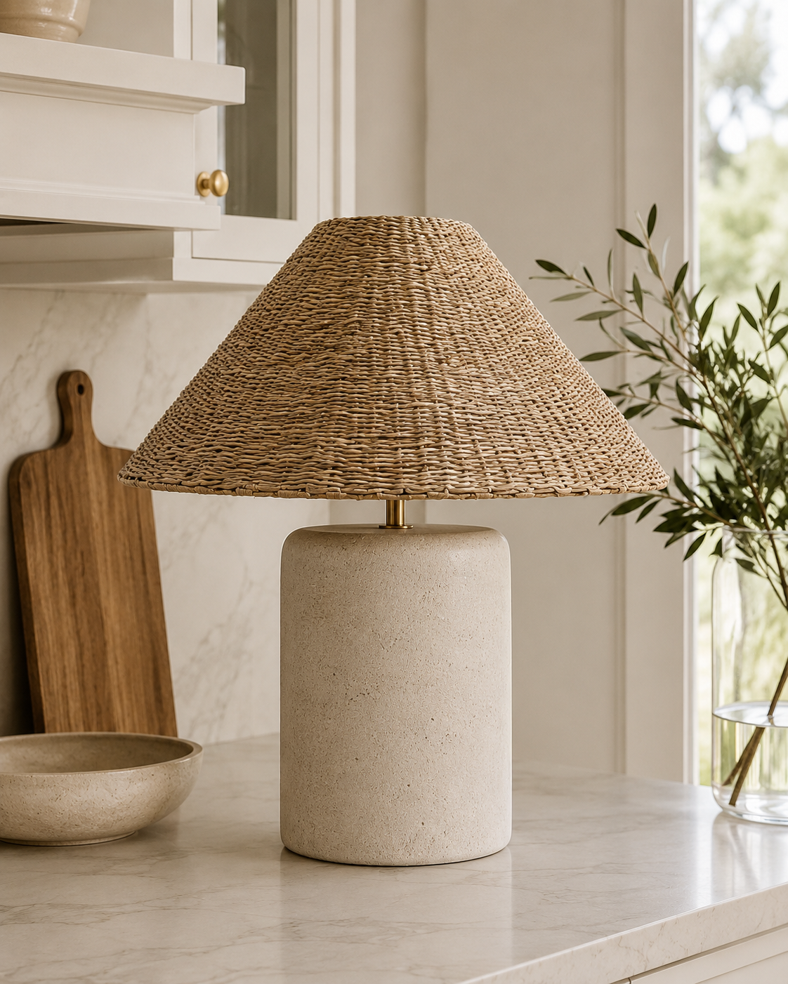 55cm cone lampshade in seagrass