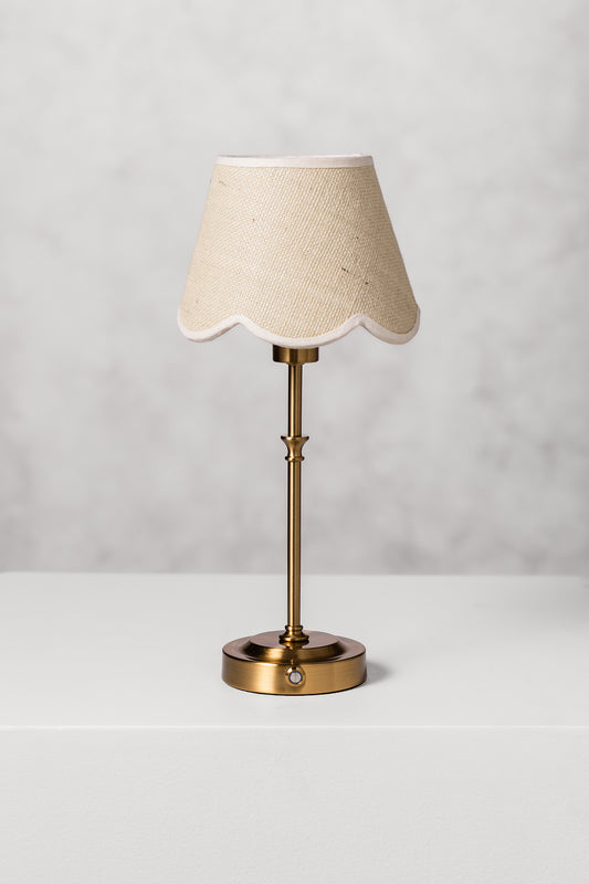 Bemboka Base & Scallop Natural Lampshade Bundle