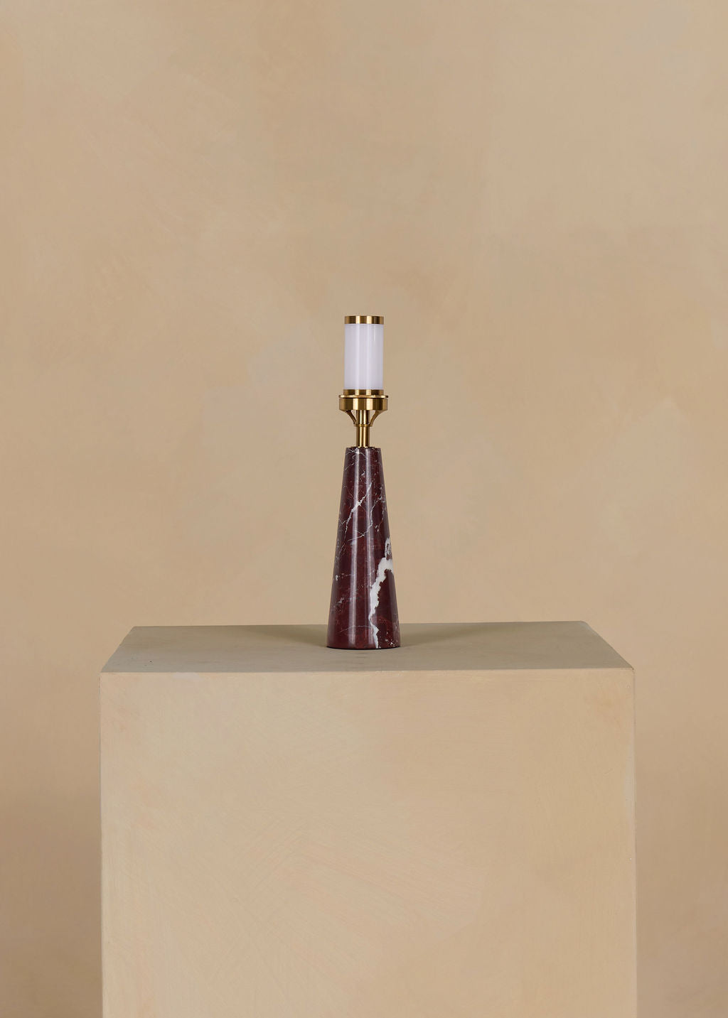 Murul Rechargeable Table Lamp in Red Marble