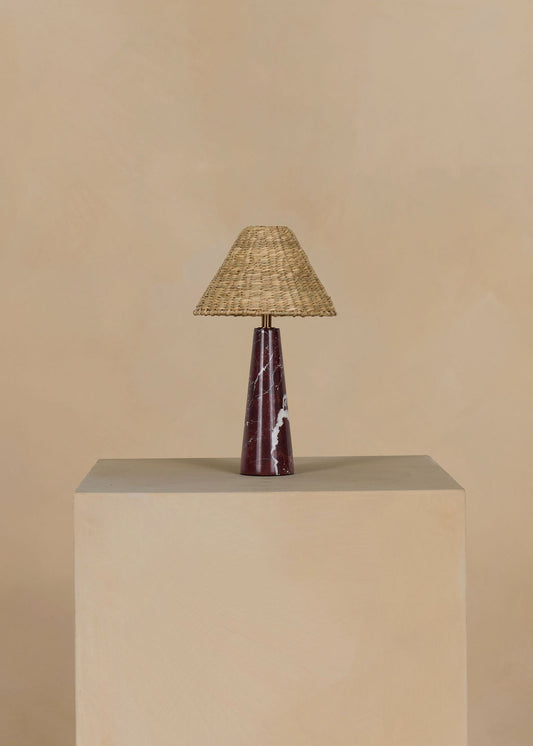 Murul Rechargeable Table Lamp in Red Marble