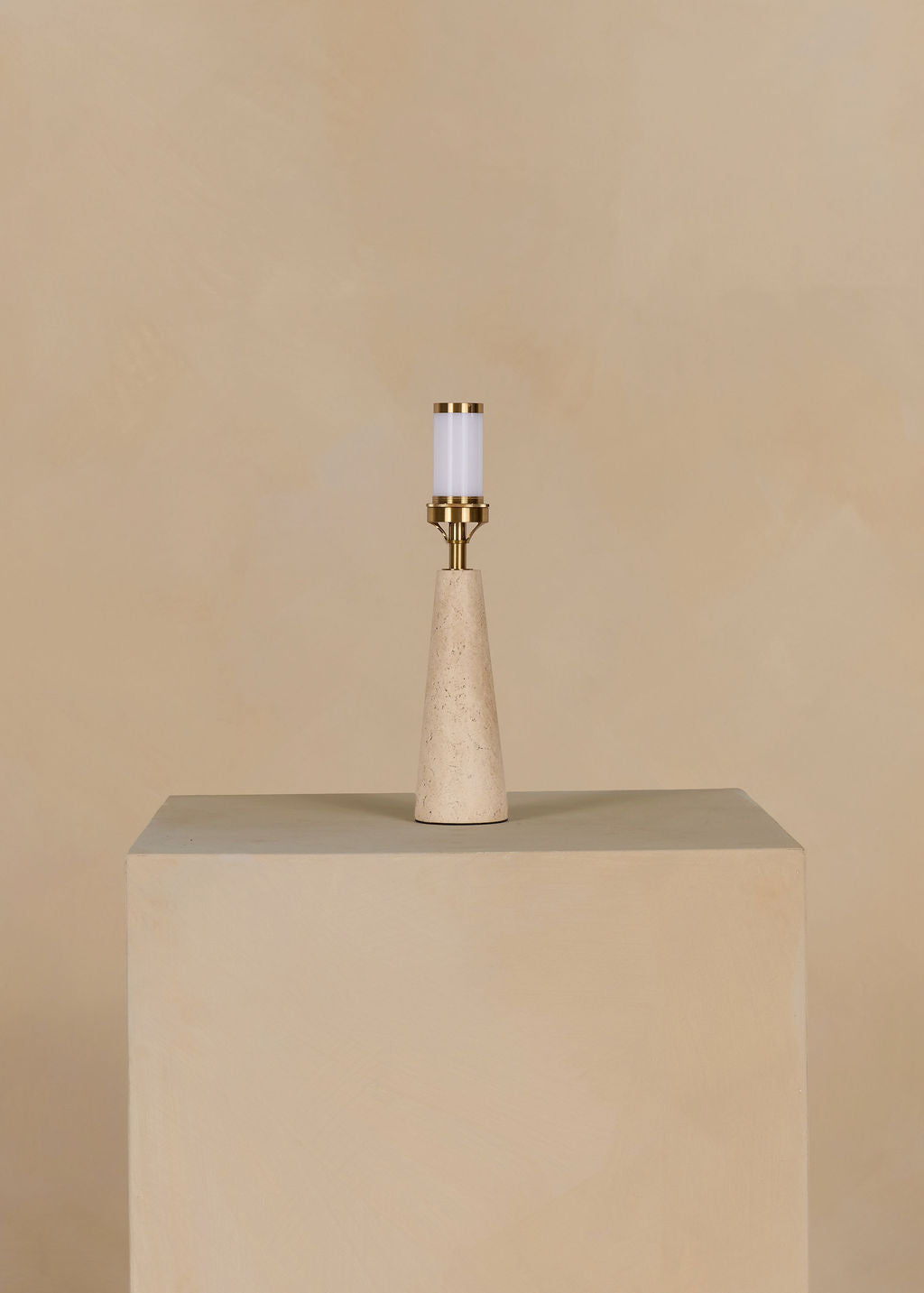 Murul Rechargeable Table Lamp in Travertine