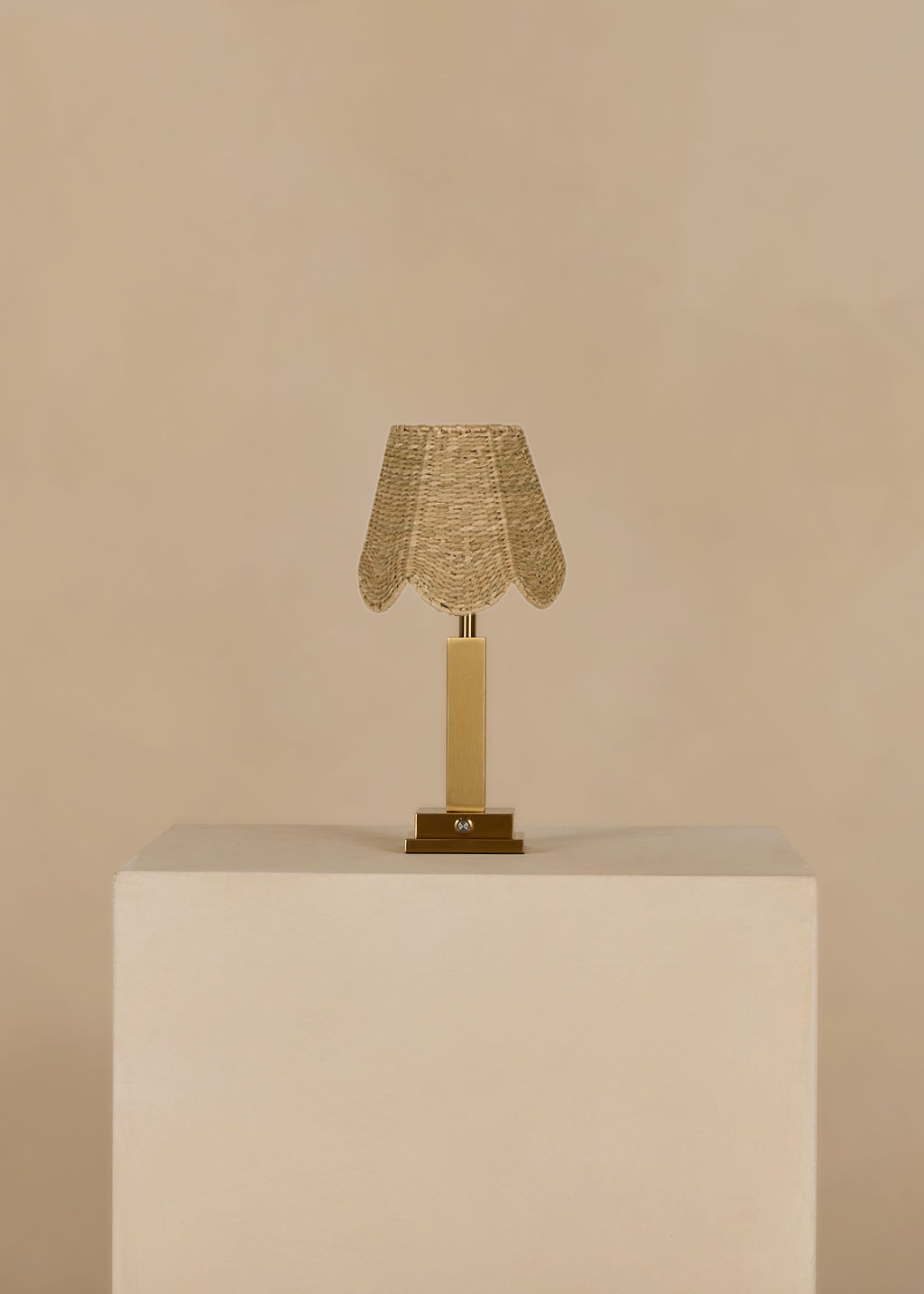 Gundhu Rechargeable Table Lamp in Brass (shade not included)