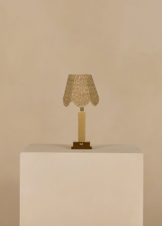 Gundhu Rechargeable Table Lamp in Brass (shade not included)