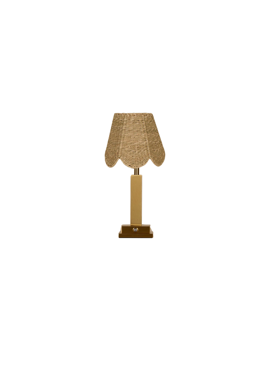 Gundhu Rechargeable Table Lamp in Brass (shade not included)