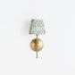 16cm straight empire gathered lampshade in ikat linen