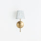 16cm straight empire gathered lampshade in ikat linen